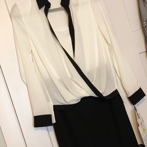 Calvin Klein Black and White Shirt Dress